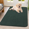 image:imageSmiry Dog Door Mat for Muddy Paws 30x20 Absorbent Microfiber Dirt Trapper Pet Doormat NonSlip Washable Quick Dry Chenille Front Door Mat Entryway Rug for Indoor and Outdoor BeigeGreen