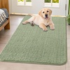 image:imageSmiry Dog Door Mat for Muddy Paws 30x20 Absorbent Microfiber Dirt Trapper Pet Doormat NonSlip Washable Quick Dry Chenille Front Door Mat Entryway Rug for Indoor and Outdoor BeigeSage Green