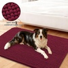 image:imageSmiry Dog Door Mat for Muddy Paws 30x20 Absorbent Microfiber Dirt Trapper Pet Doormat NonSlip Washable Quick Dry Chenille Front Door Mat Entryway Rug for Indoor and Outdoor BeigeBurgundy
