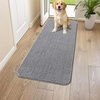 image:imageSmiry Dog Door Mat for Muddy Paws 30x20 Absorbent Microfiber Dirt Trapper Pet Doormat NonSlip Washable Quick Dry Chenille Front Door Mat Entryway Rug for Indoor and Outdoor BeigeGrey