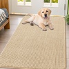 image:imageSmiry Dog Door Mat for Muddy Paws 30x20 Absorbent Microfiber Dirt Trapper Pet Doormat NonSlip Washable Quick Dry Chenille Front Door Mat Entryway Rug for Indoor and Outdoor BeigeBeige