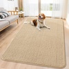 image:imageSmiry Dog Door Mat for Muddy Paws 30x20 Absorbent Microfiber Dirt Trapper Pet Doormat NonSlip Washable Quick Dry Chenille Front Door Mat Entryway Rug for Indoor and Outdoor BeigeBeige