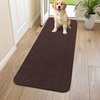 image:imageSmiry Dog Door Mat for Muddy Paws 30x20 Absorbent Microfiber Dirt Trapper Pet Doormat NonSlip Washable Quick Dry Chenille Front Door Mat Entryway Rug for Indoor and Outdoor BeigeBrown