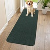 image:imageSmiry Dog Door Mat for Muddy Paws 30x20 Absorbent Microfiber Dirt Trapper Pet Doormat NonSlip Washable Quick Dry Chenille Front Door Mat Entryway Rug for Indoor and Outdoor BeigeGreen