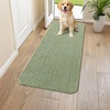 image:imageSmiry Dog Door Mat for Muddy Paws 30x20 Absorbent Microfiber Dirt Trapper Pet Doormat NonSlip Washable Quick Dry Chenille Front Door Mat Entryway Rug for Indoor and Outdoor BeigeSage Green