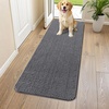 image:imageSmiry Dog Door Mat for Muddy Paws 30x20 Absorbent Microfiber Dirt Trapper Pet Doormat NonSlip Washable Quick Dry Chenille Front Door Mat Entryway Rug for Indoor and Outdoor BeigeDark Grey