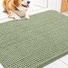 image:imageSmiry Dog Door Mat for Muddy Paws 30x20 Absorbent Microfiber Dirt Trapper Pet Doormat NonSlip Washable Quick Dry Chenille Front Door Mat Entryway Rug for Indoor and Outdoor BeigeSage Green