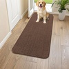 image:imageSmiry Dog Door Mat for Muddy Paws 30x20 Absorbent Microfiber Dirt Trapper Pet Doormat NonSlip Washable Quick Dry Chenille Front Door Mat Entryway Rug for Indoor and Outdoor BeigeCoffee