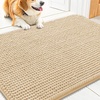 image:imageSmiry Dog Door Mat for Muddy Paws 30x20 Absorbent Microfiber Dirt Trapper Pet Doormat NonSlip Washable Quick Dry Chenille Front Door Mat Entryway Rug for Indoor and Outdoor BeigeBeige