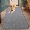 image:imageSmiry Dog Door Mat for Muddy Paws 30x20 Absorbent Microfiber Dirt Trapper Pet Doormat NonSlip Washable Quick Dry Chenille Front Door Mat Entryway Rug for Indoor and Outdoor BeigeGrey