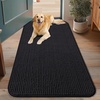 image:imageSmiry Dog Door Mat for Muddy Paws 30x20 Absorbent Microfiber Dirt Trapper Pet Doormat NonSlip Washable Quick Dry Chenille Front Door Mat Entryway Rug for Indoor and Outdoor BeigeBlack