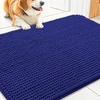 image:imageSmiry Dog Door Mat for Muddy Paws 30x20 Absorbent Microfiber Dirt Trapper Pet Doormat NonSlip Washable Quick Dry Chenille Front Door Mat Entryway Rug for Indoor and Outdoor BeigeNavy Blue