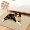image:imageSmiry Dog Door Mat for Muddy Paws 30x20 Absorbent Microfiber Dirt Trapper Pet Doormat NonSlip Washable Quick Dry Chenille Front Door Mat Entryway Rug for Indoor and Outdoor BeigeBeige