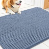 image:imageSmiry Dog Door Mat for Muddy Paws 30x20 Absorbent Microfiber Dirt Trapper Pet Doormat NonSlip Washable Quick Dry Chenille Front Door Mat Entryway Rug for Indoor and Outdoor BeigeAiry Blue
