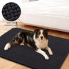 image:imageSmiry Dog Door Mat for Muddy Paws 30x20 Absorbent Microfiber Dirt Trapper Pet Doormat NonSlip Washable Quick Dry Chenille Front Door Mat Entryway Rug for Indoor and Outdoor BeigeBlack