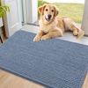 image:imageSmiry Dog Door Mat for Muddy Paws 30x20 Absorbent Microfiber Dirt Trapper Pet Doormat NonSlip Washable Quick Dry Chenille Front Door Mat Entryway Rug for Indoor and Outdoor BeigeAiry Blue