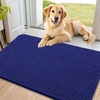 image:imageSmiry Dog Door Mat for Muddy Paws 30x20 Absorbent Microfiber Dirt Trapper Pet Doormat NonSlip Washable Quick Dry Chenille Front Door Mat Entryway Rug for Indoor and Outdoor BeigeNavy Blue