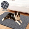 image:imageSmiry Dog Door Mat for Muddy Paws 30x20 Absorbent Microfiber Dirt Trapper Pet Doormat NonSlip Washable Quick Dry Chenille Front Door Mat Entryway Rug for Indoor and Outdoor BeigeDark Grey