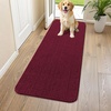 image:imageSmiry Dog Door Mat for Muddy Paws 30x20 Absorbent Microfiber Dirt Trapper Pet Doormat NonSlip Washable Quick Dry Chenille Front Door Mat Entryway Rug for Indoor and Outdoor BeigeBurgundy