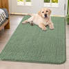 image:imageSmiry Dog Door Mat for Muddy Paws 30x20 Absorbent Microfiber Dirt Trapper Pet Doormat NonSlip Washable Quick Dry Chenille Front Door Mat Entryway Rug for Indoor and Outdoor BeigeOlive Green