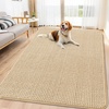 image:imageSmiry Dog Door Mat for Muddy Paws 30x20 Absorbent Microfiber Dirt Trapper Pet Doormat NonSlip Washable Quick Dry Chenille Front Door Mat Entryway Rug for Indoor and Outdoor BeigeBeige
