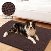 image:imageSmiry Dog Door Mat for Muddy Paws 30x20 Absorbent Microfiber Dirt Trapper Pet Doormat NonSlip Washable Quick Dry Chenille Front Door Mat Entryway Rug for Indoor and Outdoor BeigeBrown