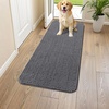 image:imageSmiry Dog Door Mat for Muddy Paws 30x20 Absorbent Microfiber Dirt Trapper Pet Doormat NonSlip Washable Quick Dry Chenille Front Door Mat Entryway Rug for Indoor and Outdoor BeigeDark Grey