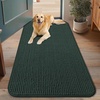 image:imageSmiry Dog Door Mat for Muddy Paws 30x20 Absorbent Microfiber Dirt Trapper Pet Doormat NonSlip Washable Quick Dry Chenille Front Door Mat Entryway Rug for Indoor and Outdoor BeigeGreen