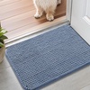 image:imageSmiry Dog Door Mat for Muddy Paws 30x20 Absorbent Microfiber Dirt Trapper Pet Doormat NonSlip Washable Quick Dry Chenille Front Door Mat Entryway Rug for Indoor and Outdoor BeigeAiry Blue