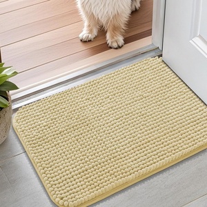 image:imageSmiry Dog Door Mat for Muddy Paws 30x20 Absorbent Microfiber Dirt Trapper Pet Doormat NonSlip Washable Quick Dry Chenille Front Door Mat Entryway Rug for Indoor and Outdoor BeigeCream White