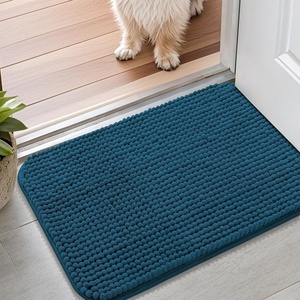 image:imageSmiry Dog Door Mat for Muddy Paws 30x20 Absorbent Microfiber Dirt Trapper Pet Doormat NonSlip Washable Quick Dry Chenille Front Door Mat Entryway Rug for Indoor and Outdoor BeigeAtlantic Blue
