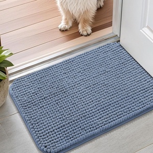 image:imageSmiry Dog Door Mat for Muddy Paws 30x20 Absorbent Microfiber Dirt Trapper Pet Doormat NonSlip Washable Quick Dry Chenille Front Door Mat Entryway Rug for Indoor and Outdoor BeigeAiry Blue