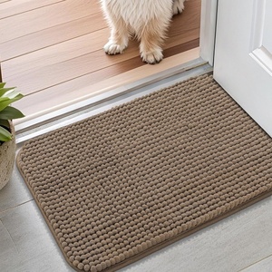 image:imageSmiry Dog Door Mat for Muddy Paws 30x20 Absorbent Microfiber Dirt Trapper Pet Doormat NonSlip Washable Quick Dry Chenille Front Door Mat Entryway Rug for Indoor and Outdoor BeigeCamel