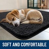 image:imageSmiry Dog Door Mat for Muddy Paws 47x17 Absorbs Moisture and Dirt Doormat NonSlip Washable Quick Dry Chenille Front Door Mat Indoor Entrance Entryway Carpet for Inside Floor Black