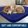 image:imageSmiry Dog Door Mat for Muddy Paws 48x30 Absorbs Moisture and Dirt Doormat NonSlip Washable Quick Dry Chenille Front Door Mat Indoor Entrance Entryway Carpet for Inside Floor Navy Blue