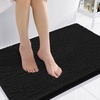 image:imageSmiry Rectangle Table Cloth 60x84 and Luxury Chenille Bath Rug 36x24Black