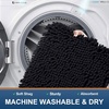 image:imageSmiry Rectangle Table Cloth 60x84 and Luxury Chenille Bath Rug 36x24Black