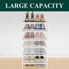 image:imageSmiry Bamboo Shoe Rack 3Tier Stackable Wooden Shoe Organizer for Entryway amp Closet Free Standing Wood Shoe Storage Shelf for Front Door amp Small Spaces NaturalWhite