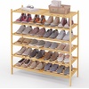 image:imageSmiry Bamboo Shoe Rack 3Tier Stackable Wooden Shoe Organizer for Entryway amp Closet Free Standing Wood Shoe Storage Shelf for Front Door amp Small Spaces NaturalNatural