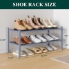 image:imageSmiry Bamboo Shoe Rack 3Tier Stackable Wooden Shoe Organizer for Entryway amp Closet Free Standing Wood Shoe Storage Shelf for Front Door amp Small Spaces NaturalGrey