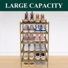image:imageSmiry Bamboo Shoe Rack 3Tier Stackable Wooden Shoe Organizer for Entryway amp Closet Free Standing Wood Shoe Storage Shelf for Front Door amp Small Spaces NaturalWalnut