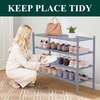 image:imageSmiry Bamboo Shoe Rack 3Tier Stackable Wooden Shoe Organizer for Entryway amp Closet Free Standing Wood Shoe Storage Shelf for Front Door amp Small Spaces NaturalGrey