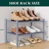 image:imageSmiry Bamboo Shoe Rack 3Tier Stackable Wooden Shoe Organizer for Entryway amp Closet Free Standing Wood Shoe Storage Shelf for Front Door amp Small Spaces NaturalGrey