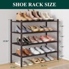 image:imageSmiry Bamboo Shoe Rack 3Tier Stackable Wooden Shoe Organizer for Entryway amp Closet Free Standing Wood Shoe Storage Shelf for Front Door amp Small Spaces NaturalBrown