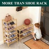 image:imageSmiry Bamboo Shoe Rack 3Tier Stackable Wooden Shoe Organizer for Entryway amp Closet Free Standing Wood Shoe Storage Shelf for Front Door amp Small Spaces NaturalNatural