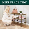 image:imageSmiry Bamboo Shoe Rack 3Tier Stackable Wooden Shoe Organizer for Entryway amp Closet Free Standing Wood Shoe Storage Shelf for Front Door amp Small Spaces NaturalWalnut