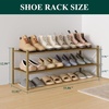 image:imageSmiry Bamboo Shoe Rack 3Tier Stackable Wooden Shoe Organizer for Entryway amp Closet Free Standing Wood Shoe Storage Shelf for Front Door amp Small Spaces NaturalWalnut
