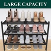 image:imageSmiry Bamboo Shoe Rack 3Tier Stackable Wooden Shoe Organizer for Entryway amp Closet Free Standing Wood Shoe Storage Shelf for Front Door amp Small Spaces NaturalBlack