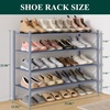 image:imageSmiry Bamboo Shoe Rack 3Tier Stackable Wooden Shoe Organizer for Entryway amp Closet Free Standing Wood Shoe Storage Shelf for Front Door amp Small Spaces NaturalGrey