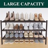 image:imageSmiry Bamboo Shoe Rack 3Tier Stackable Wooden Shoe Organizer for Entryway amp Closet Free Standing Wood Shoe Storage Shelf for Front Door amp Small Spaces NaturalBrown